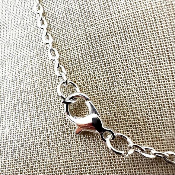 Rustic Ceramic Handprint Pendant Necklace - Picture 6 of 8